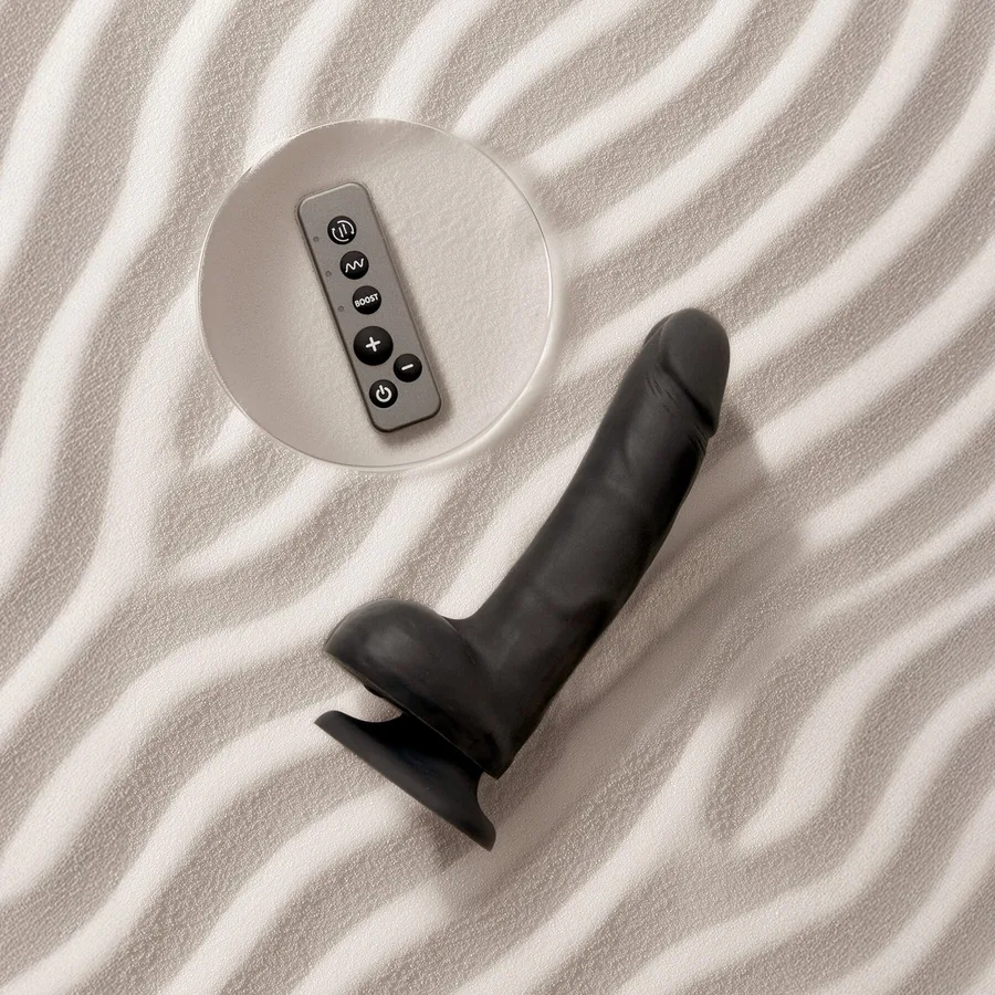 Фалоімітатор з вібрацією і ротацією Strap-On-Me Rotating & Vibrating Realistic Dildo - L - Black
