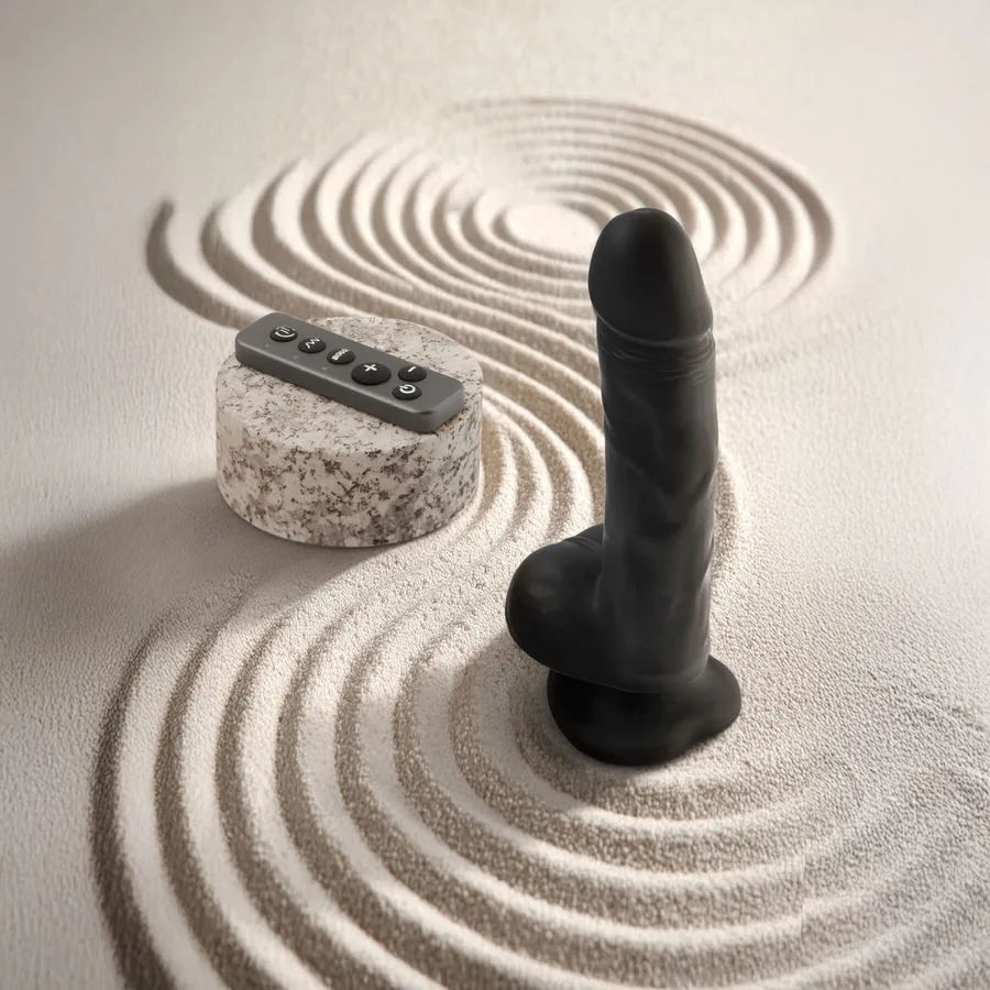Фалоімітатор з вібрацією і ротацією Strap-On-Me Rotating & Vibrating Realistic Dildo - L - Black
