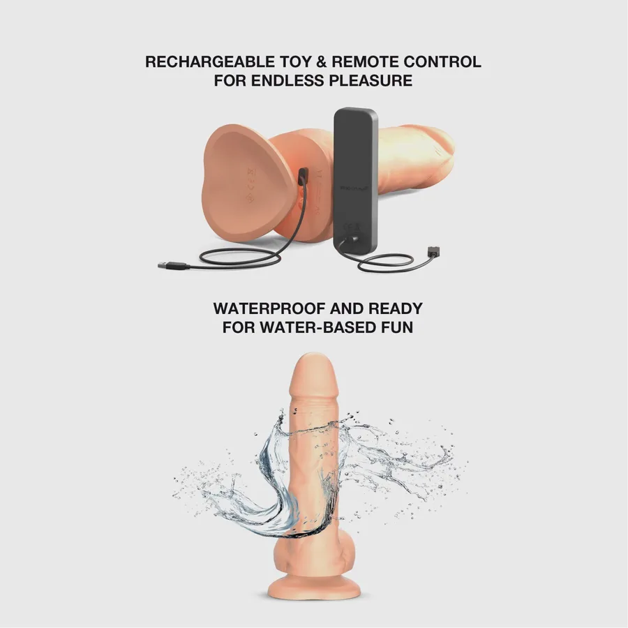 Фаллоимитатор с вибрацией и ротацией Strap-On-Me Rotating & Vibrating Realistic Dildo - L - Vanilla
