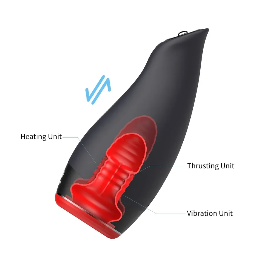 Мастурбатор Otouch Pleasure Engine, 7 режимів вібрації, 5 режимів фрикцій, підігрів, джойстик
