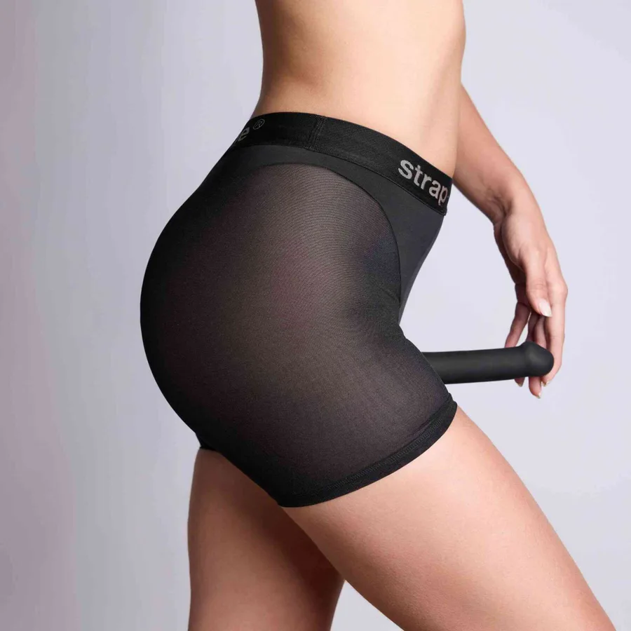 Шорти з фіксацією ділдо Strap-On-Me Harness Lingerie Halo - L - Black