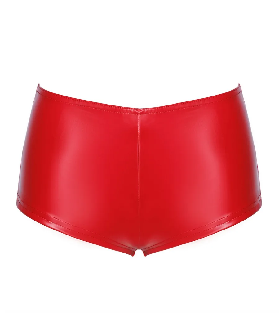 Шорты Noir Handmade F356 Red powerwetlook shorts - L