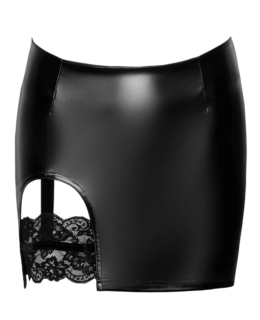 Спідниця Noir Handmade F345 Powerwetlook skirt with garter - M
