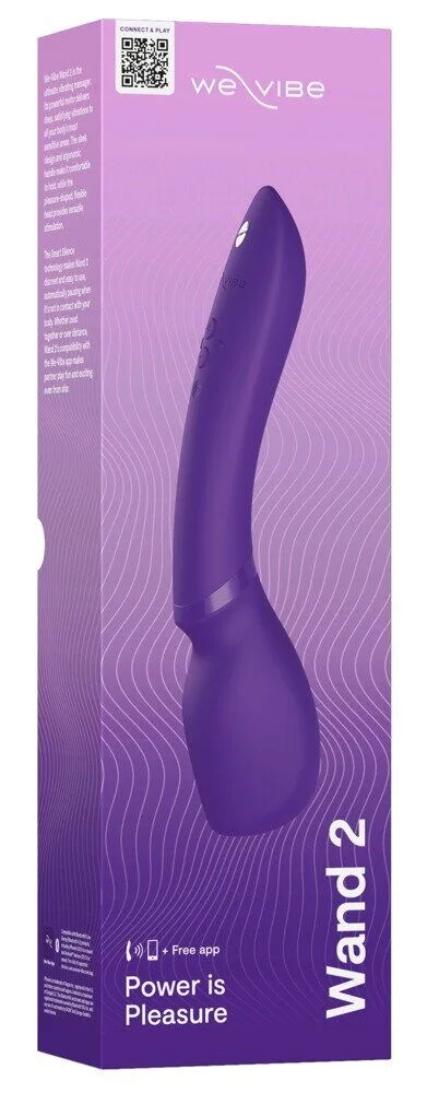 Смарт-вібромасажер We-Vibe Wand 2 Purple, дуже потужний, функція Smart Silence