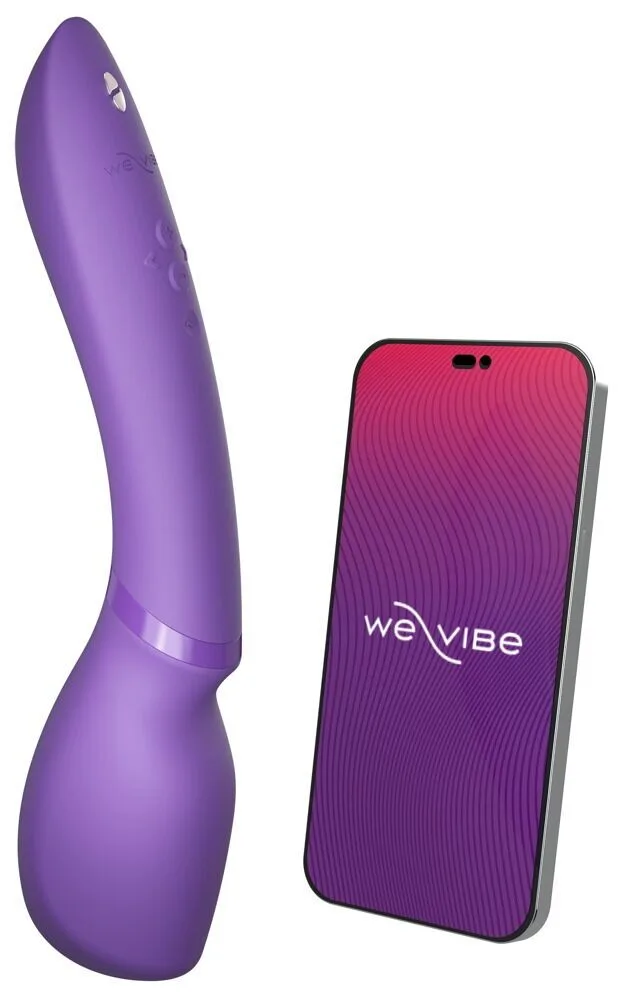 Смарт-вібромасажер We-Vibe Wand 2 Purple, дуже потужний, функція Smart Silence