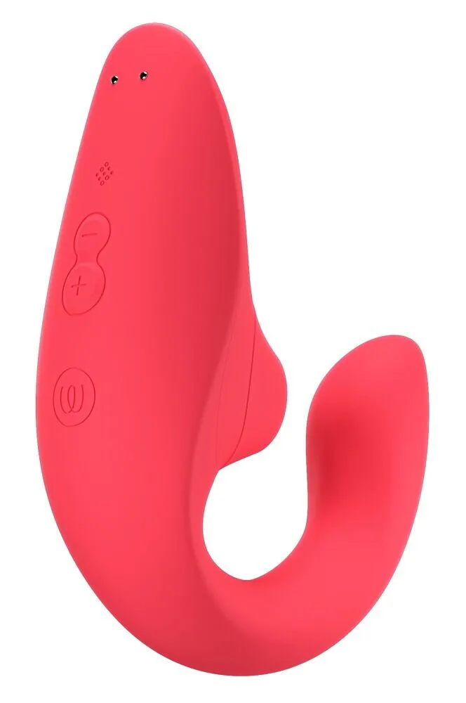 Вагинально-клиторальный стимулятор Womanizer Blend Vibrant Rose, вибрация + вакуум, 2 мотора