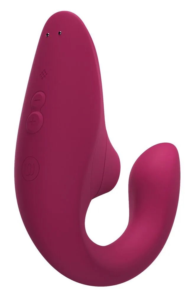 Вагинально-клиторальный стимулятор Womanizer Blend Vibrant Pink, вибрация + вакуум, 2 мотора