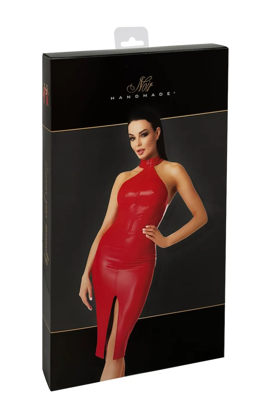 Сукня Noir Handmade F354 Red powerwetlook dress - S