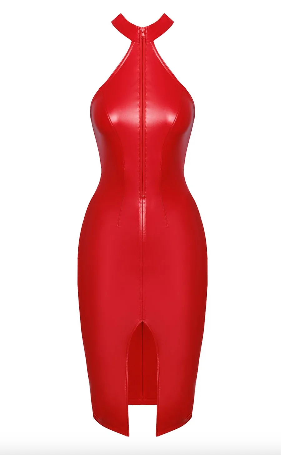 Сукня Noir Handmade F354 Red powerwetlook dress - S