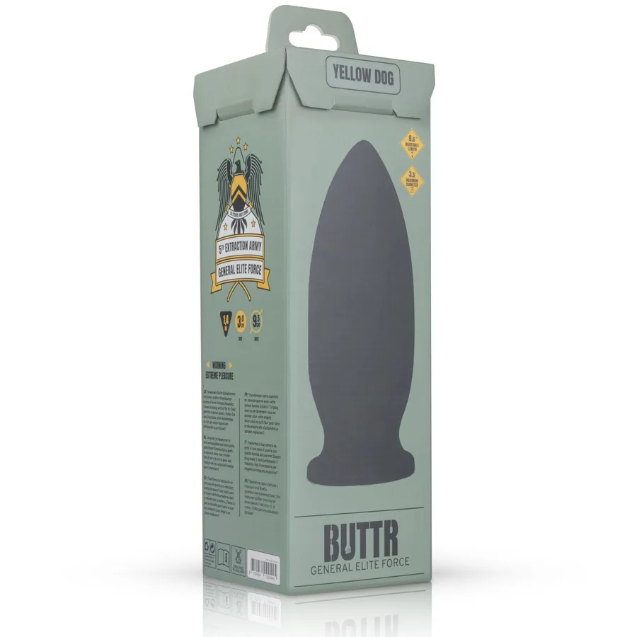 Анальная пробка BUTTR - Yellow Dog Butt Plug