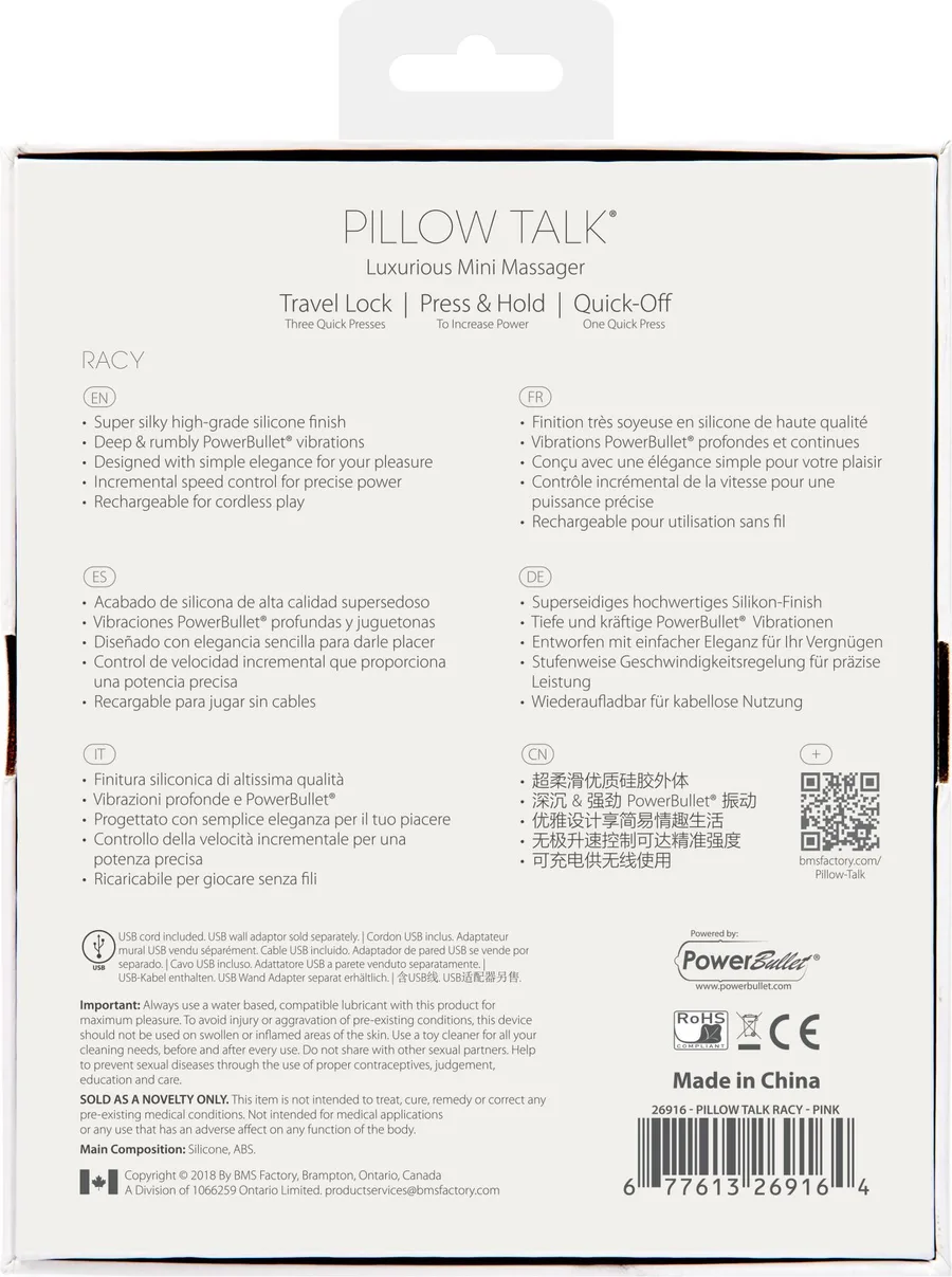 Розкішний вібратор Pillow Talk - Racy Pink з кристалом Swarovski для точки G, подарункове паковання