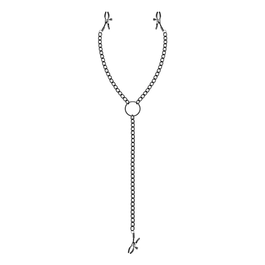 Затискачі для сосків та клітора Bedroom Fantasies: Nipple & Clitoral Clamps, чорні