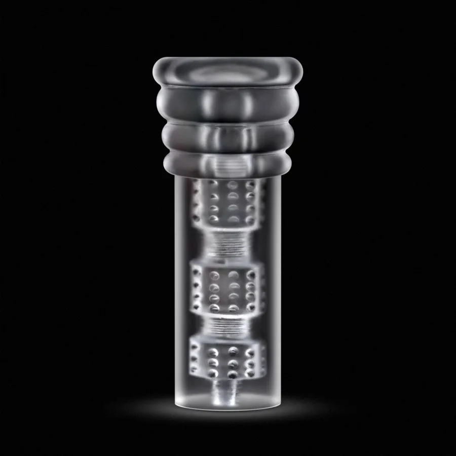 Мастурбатор Blush Rize – Luz Glow in the Dark Masturbator – Clear, всмоктування, світиться в темряві