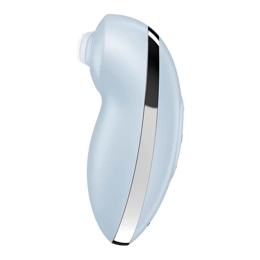 Вибростимулятор-пульсатор Satisfyer Tap & Climax 2 Blue, эффект постукивания пальцем