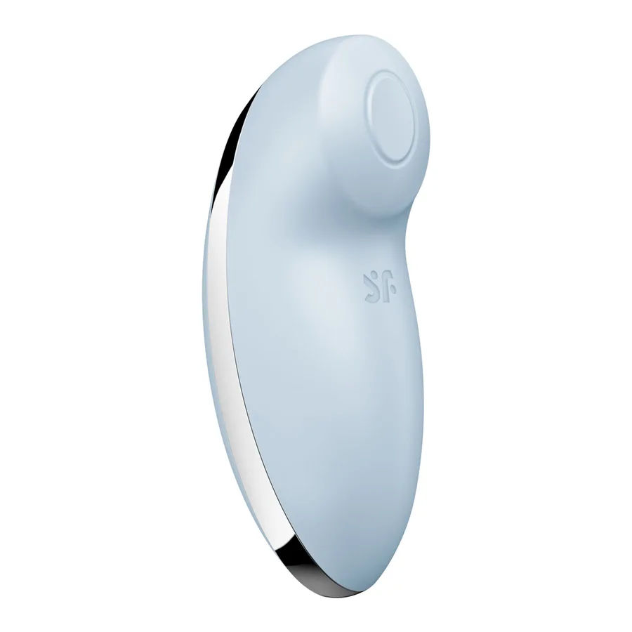 Вибростимулятор-пульсатор Satisfyer Tap & Climax 2 Blue, эффект постукивания пальцем