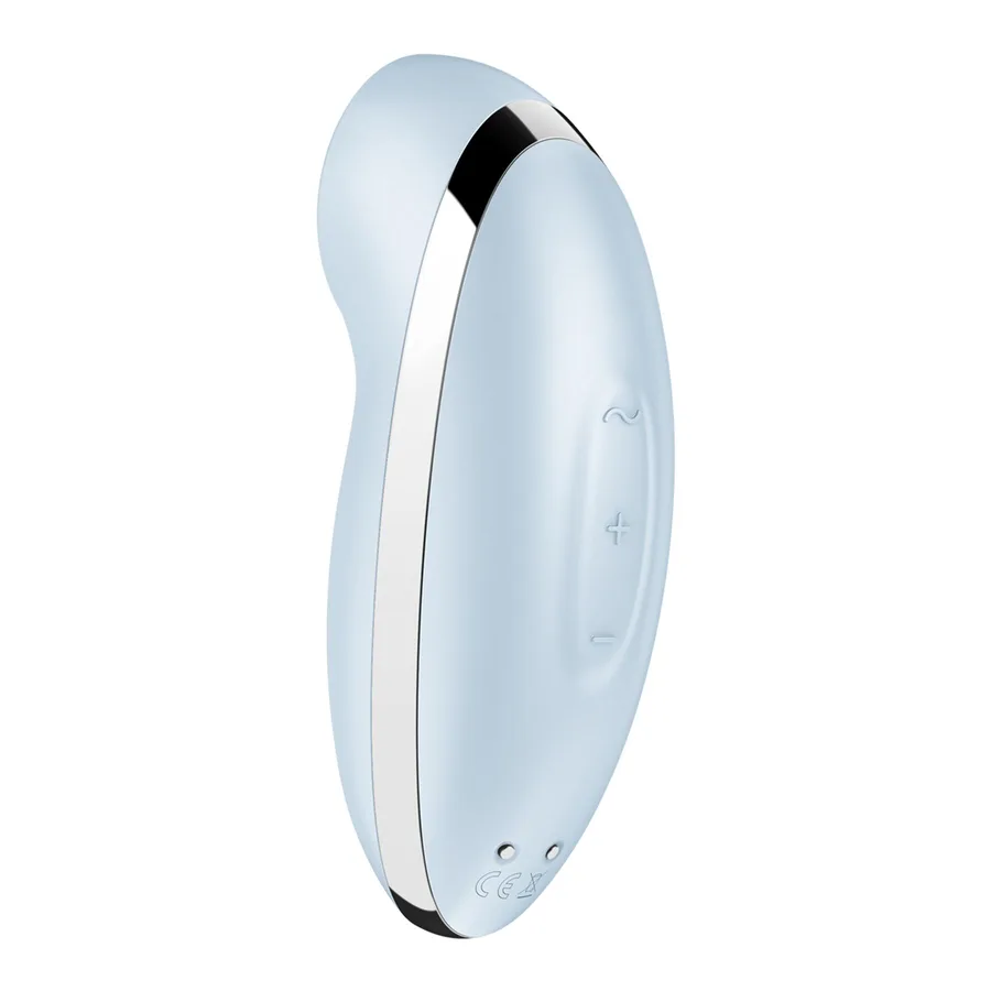 Вибростимулятор-пульсатор Satisfyer Tap & Climax 2 Blue, эффект постукивания пальцем