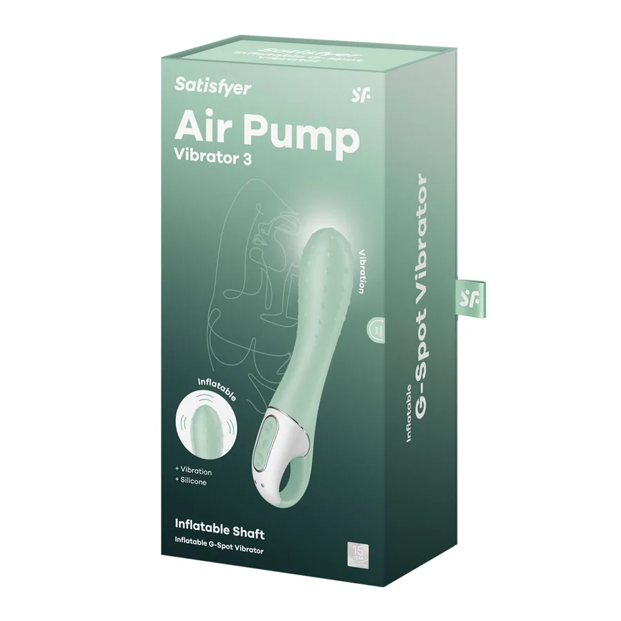Вибратор точки G Satisfyer Air Pump Vibrator 3, надувается, 12 режимов вибрации
