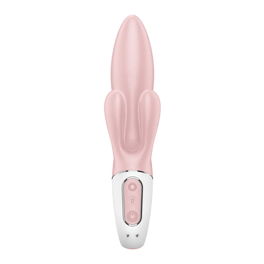 Вибратор-кролик надувной Satisfyer Air Pump Bunny 3, 12 режимов, двойной отросток