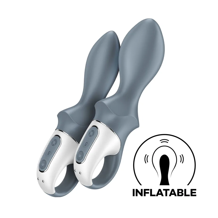 Анальный надувной вибратор Satisfyer Air Pump Booty 1, гибкий ствол