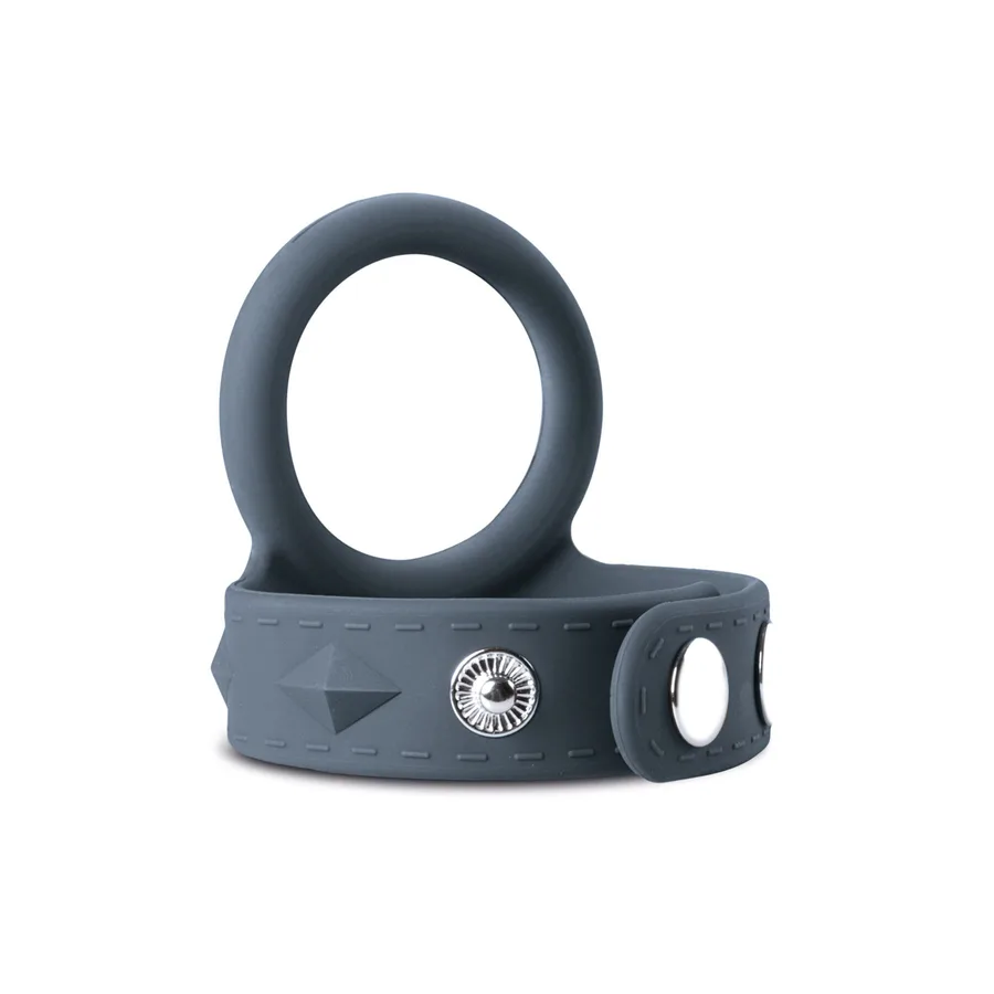 Двойное эрекционное кольцо Boners Cock & Ball Strap L, регулировка диаметра, 3,5–6 см