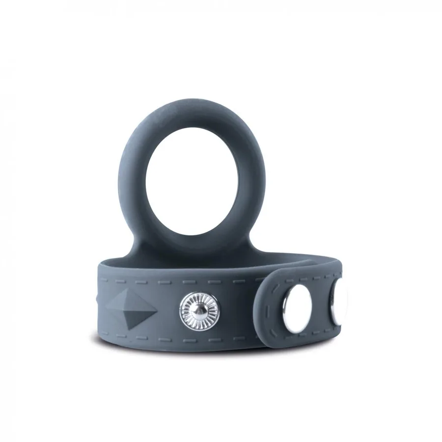 Двойное эрекционное кольцо Boners Cock & Ball Strap S/M, регулировка диаметра, 3,5–5,5 см