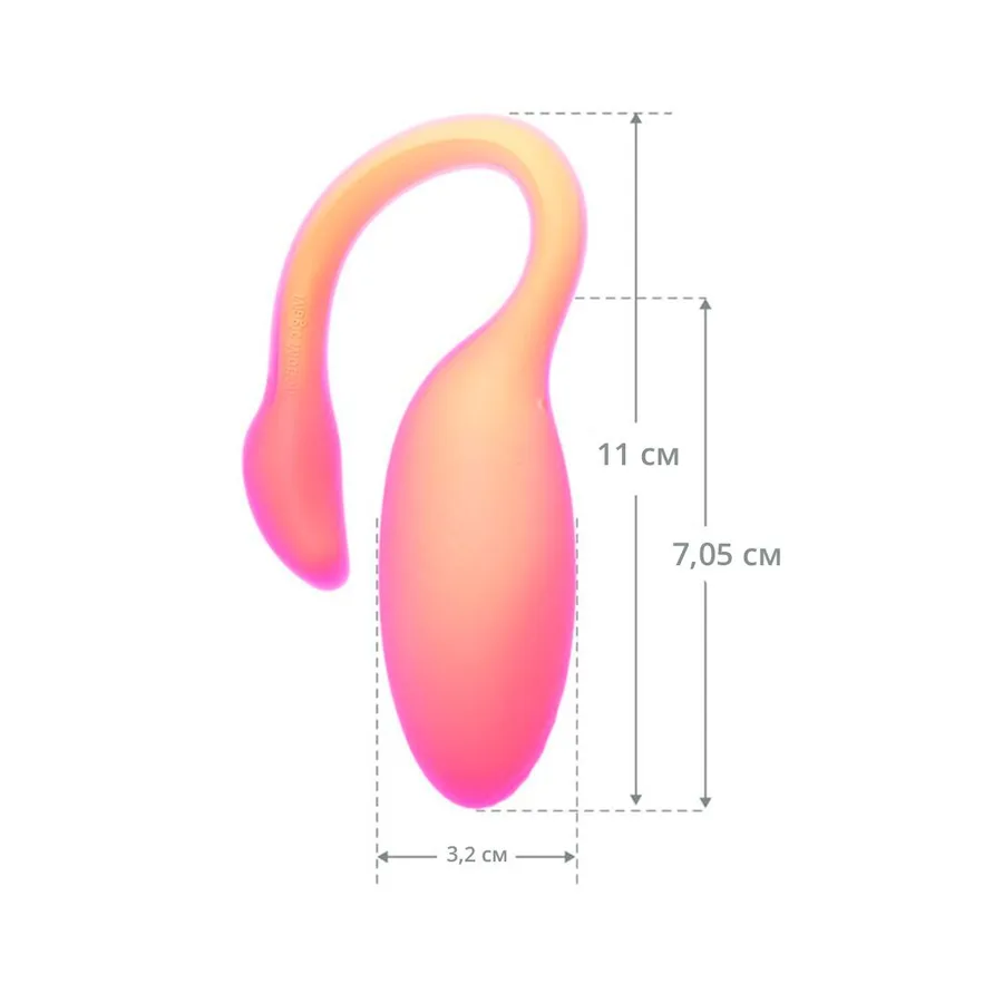 Смарт-віброяйце Magic Motion Flamingo Max Orange 2 в 1: віброяйце та тренажер Кегеля, 10 режимів