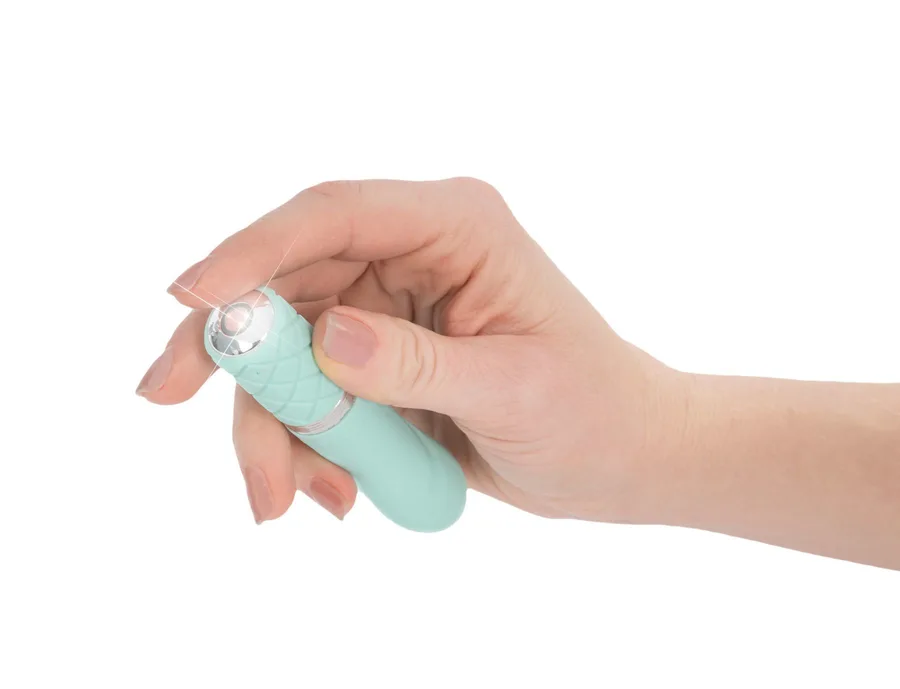 Розкішний вібратор PILLOW TALK - Flirty Teal з кристалом Swarovski, гнучка головка