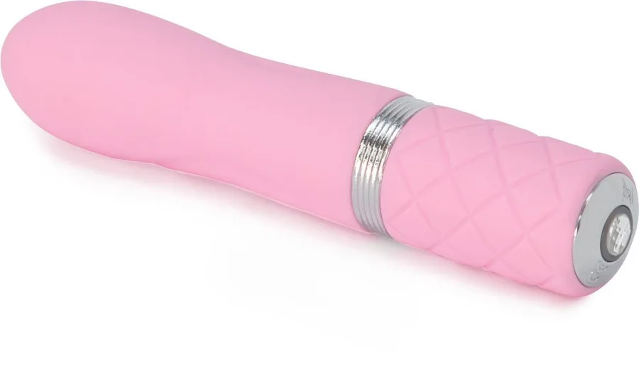 Розкішний вібратор PILLOW TALK - Flirty Pink з кристалом Swarovski, гнучка головка