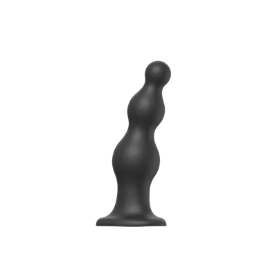 Насадка для страпона Strap-On-Me Dildo Plug Beads Black XXL