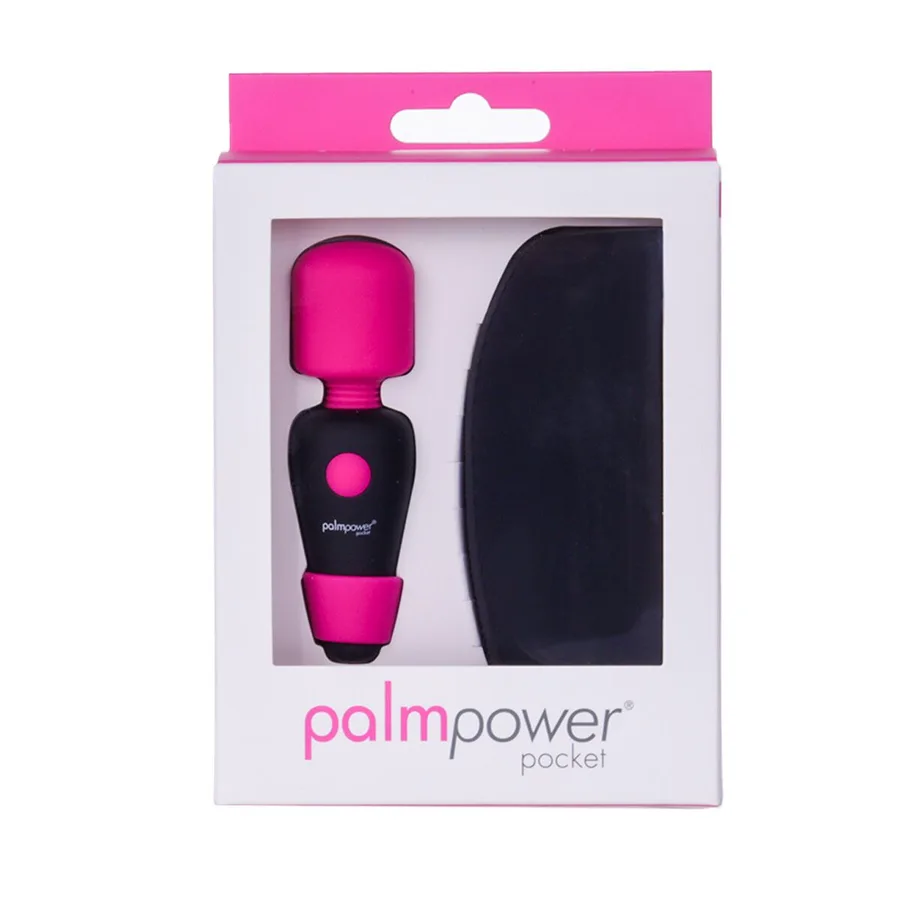 Мини-вибромассажер PalmPower Pocket с чехлом на молнии, водостойкий, перезаряжаемый, длина 9 см