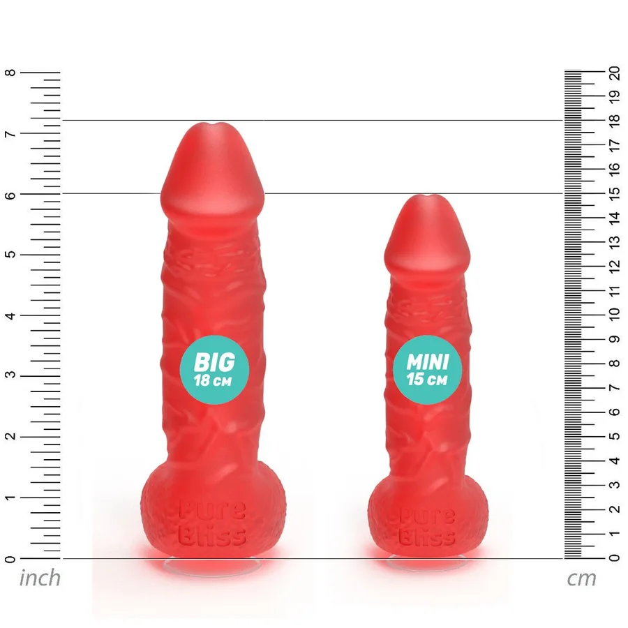 Мило у формі пеніса Pure Bliss BIG Red, крафтове мило-член, натуральне