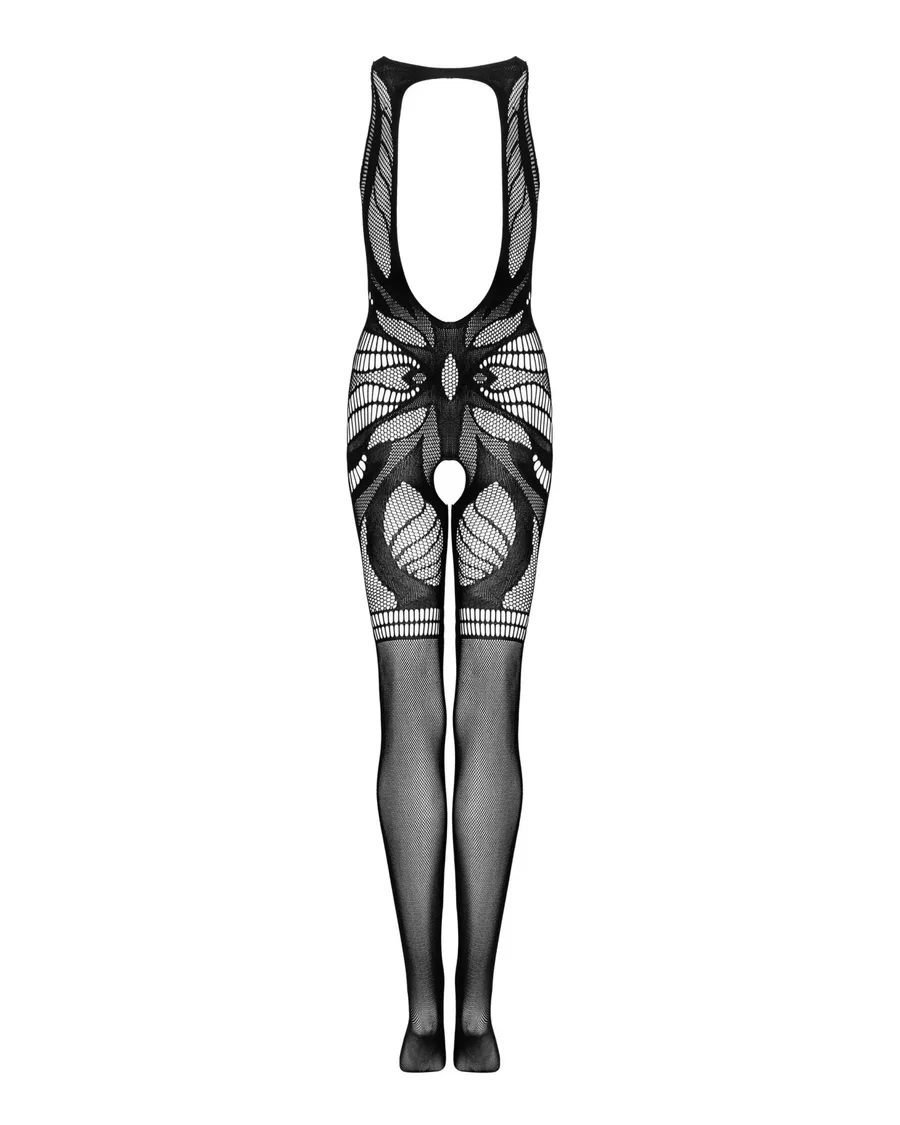 Сітчастий бодістокінг без рукавів Obsessive Bodystocking G331 S/M/L, black, з доступом