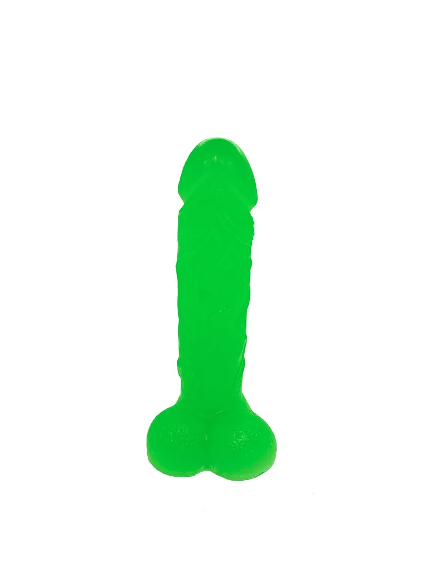 Мыло в форме пениса Чистий Кайф Green size L, крафтовое мыло-член, натуральное
