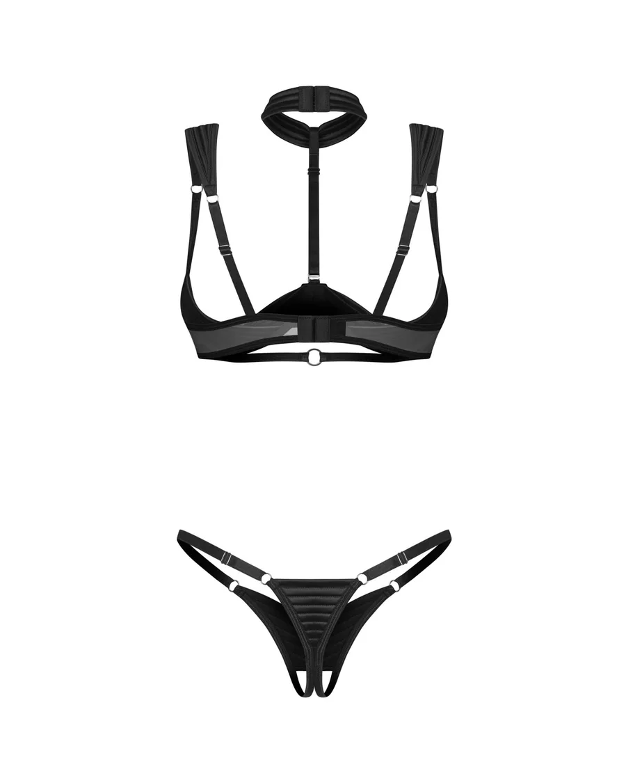 Комплект Obsessive Roccele 2-pcs crotchless set 2XL/3XL