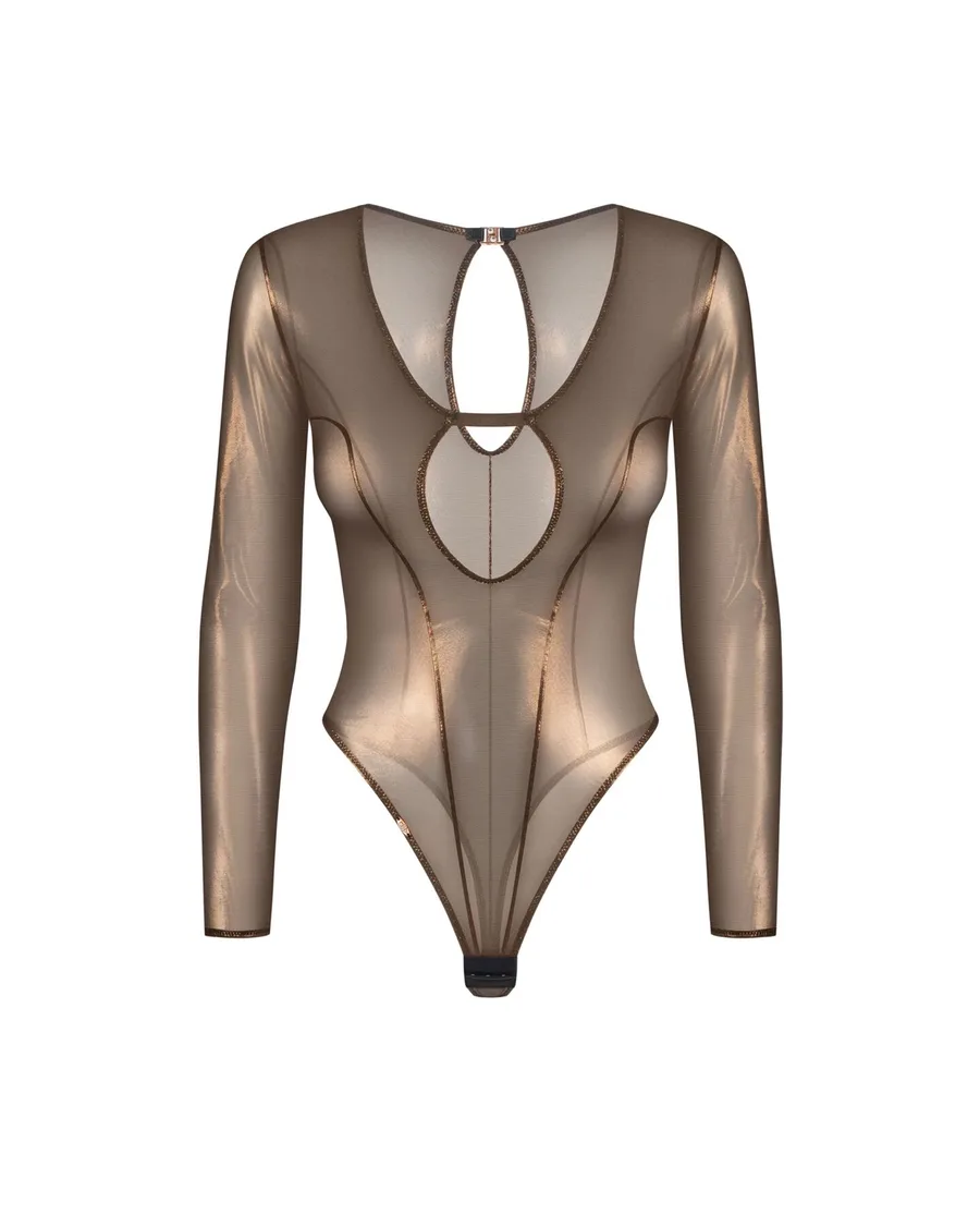 Боді Obsessive Soranna long-sleeved teddy S/M