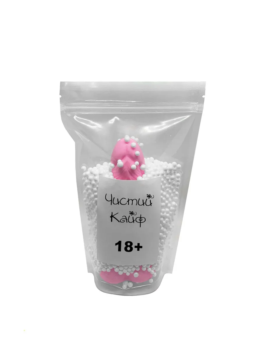 Мило у формі пеніса Чистий Кайф Pink size L, крафтове мило-член, натуральне