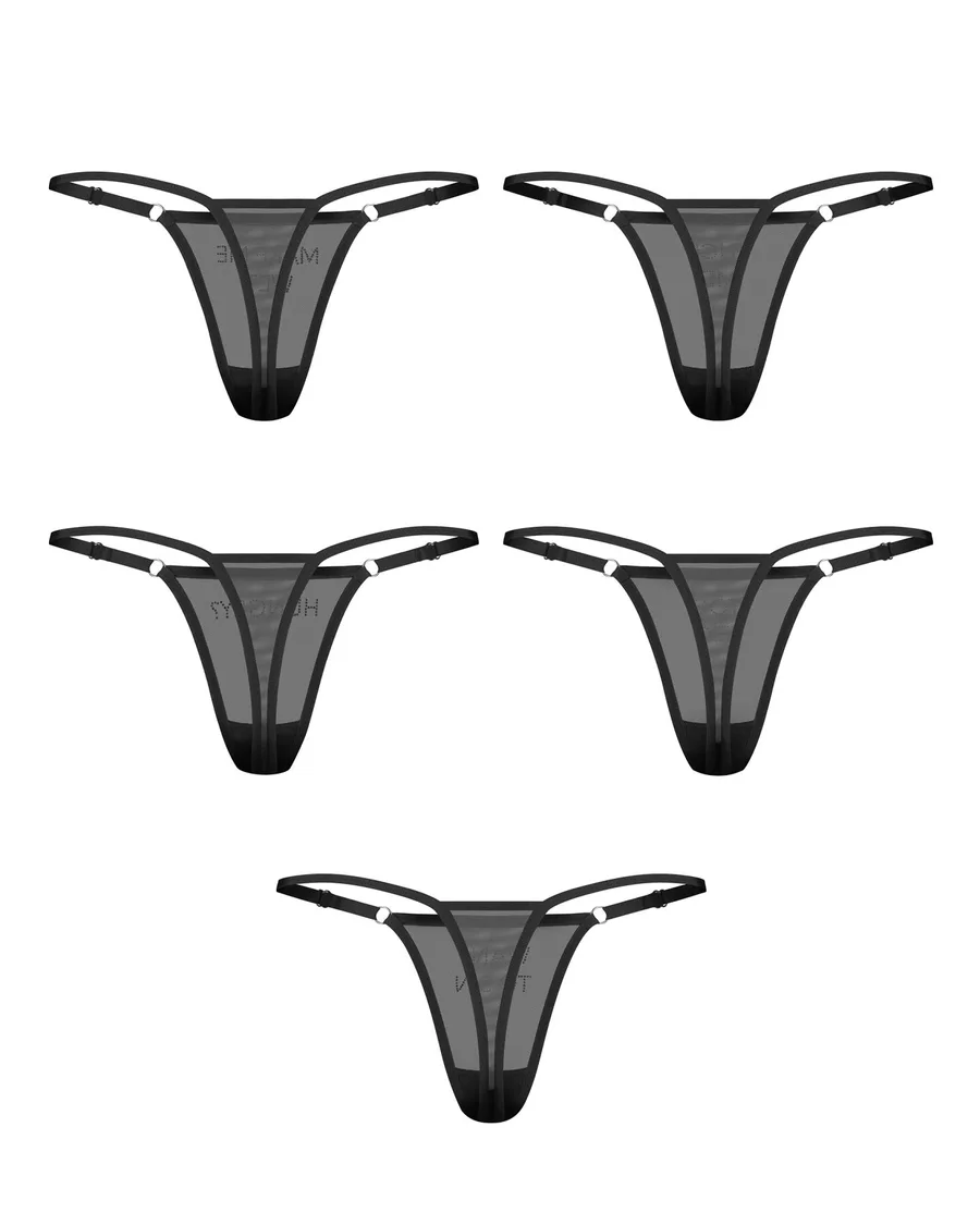 Набор трусиков Obsessive Violami 5-pack thong S/M