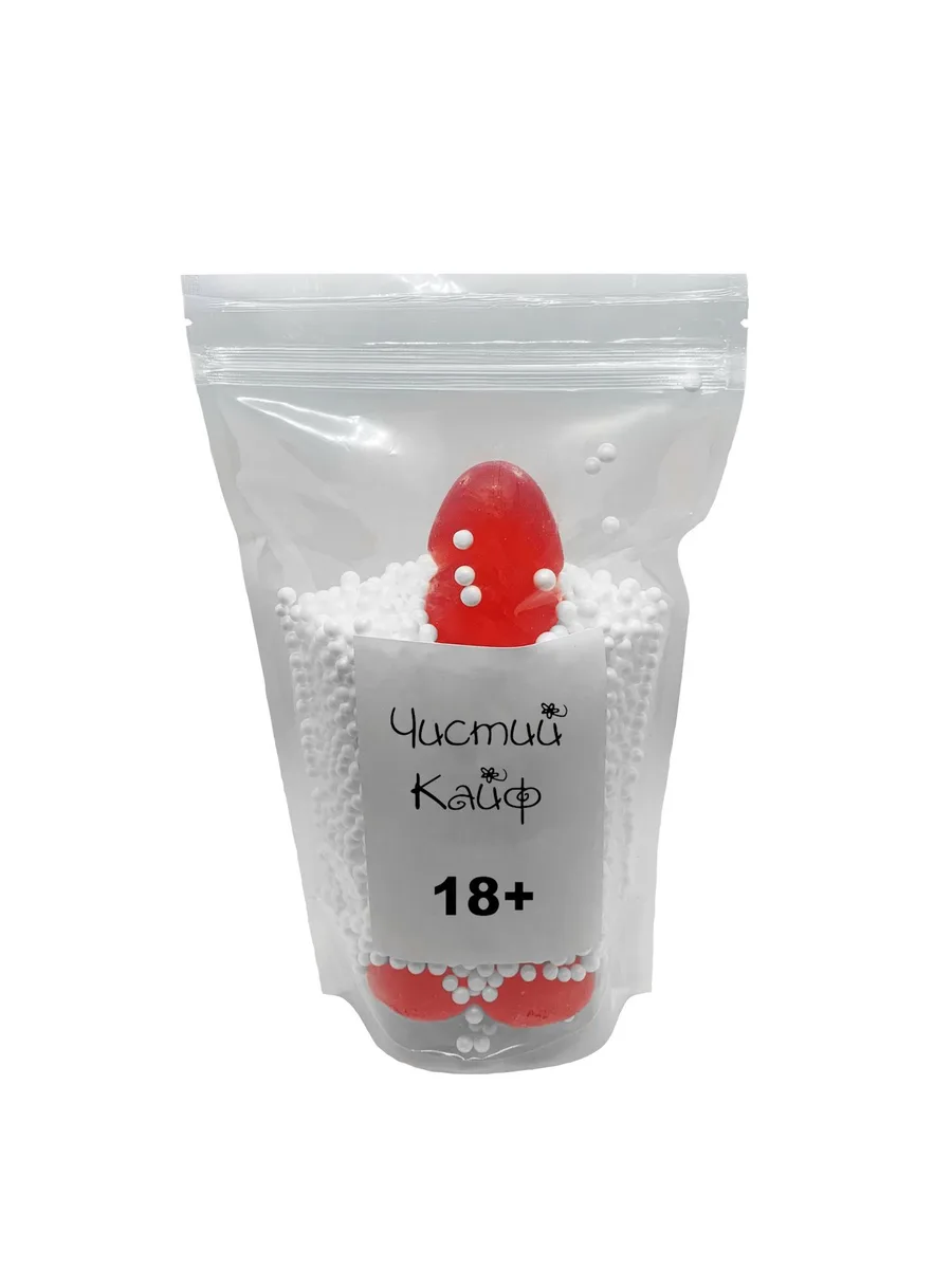 Мыло в форме пениса Чистий Кайф Red size L, крафтовое мыло-член, натуральное