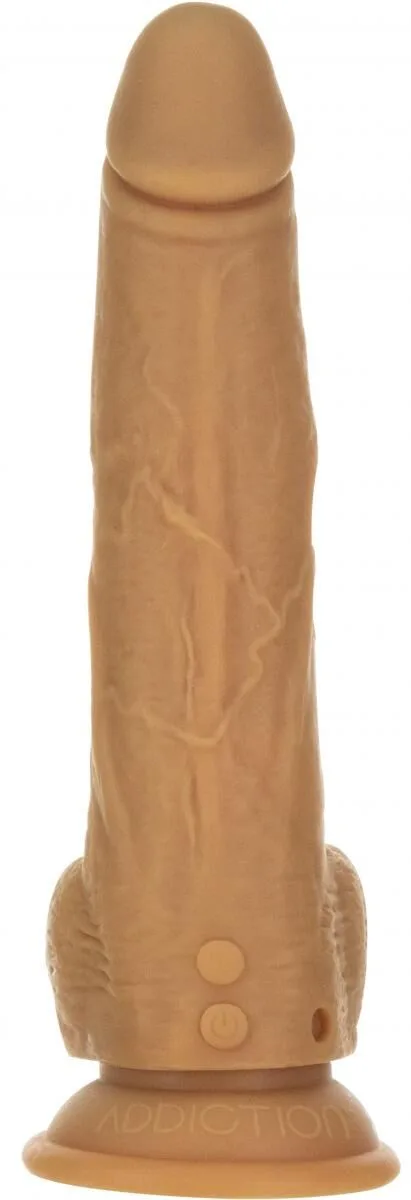 Фаллоимитатор с пульсацией Naked ADDICTION Dominic 9″ Caramel, пульт ДУ, диаметр 4,2 см
