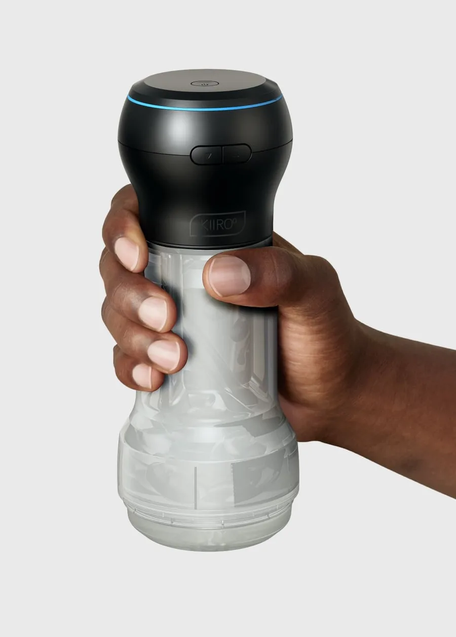 Мастурбатор Kiiroo Feel Pocket Crystal зі всмоктувальною інтерактивною насадкою PowerBlow Combo Set