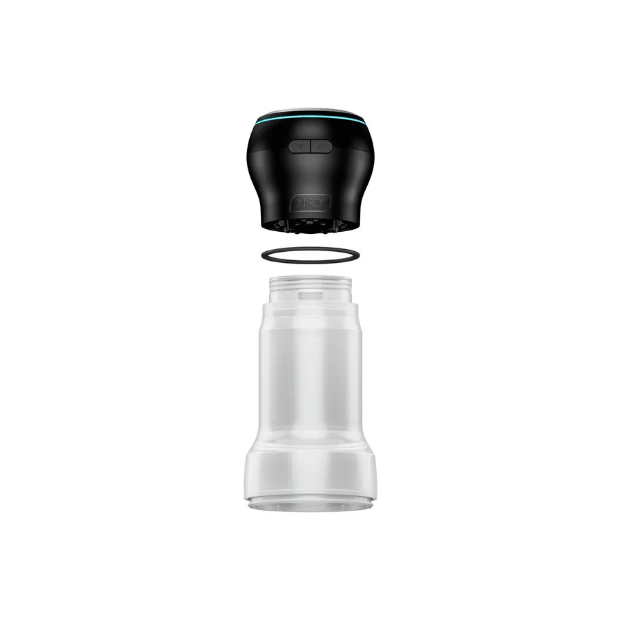 Мастурбатор Kiiroo Feel Pocket Crystal зі всмоктувальною інтерактивною насадкою PowerBlow Combo Set