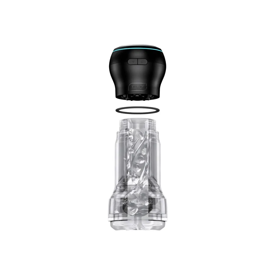Мастурбатор Kiiroo Feel Pocket Crystal зі всмоктувальною інтерактивною насадкою PowerBlow Combo Set