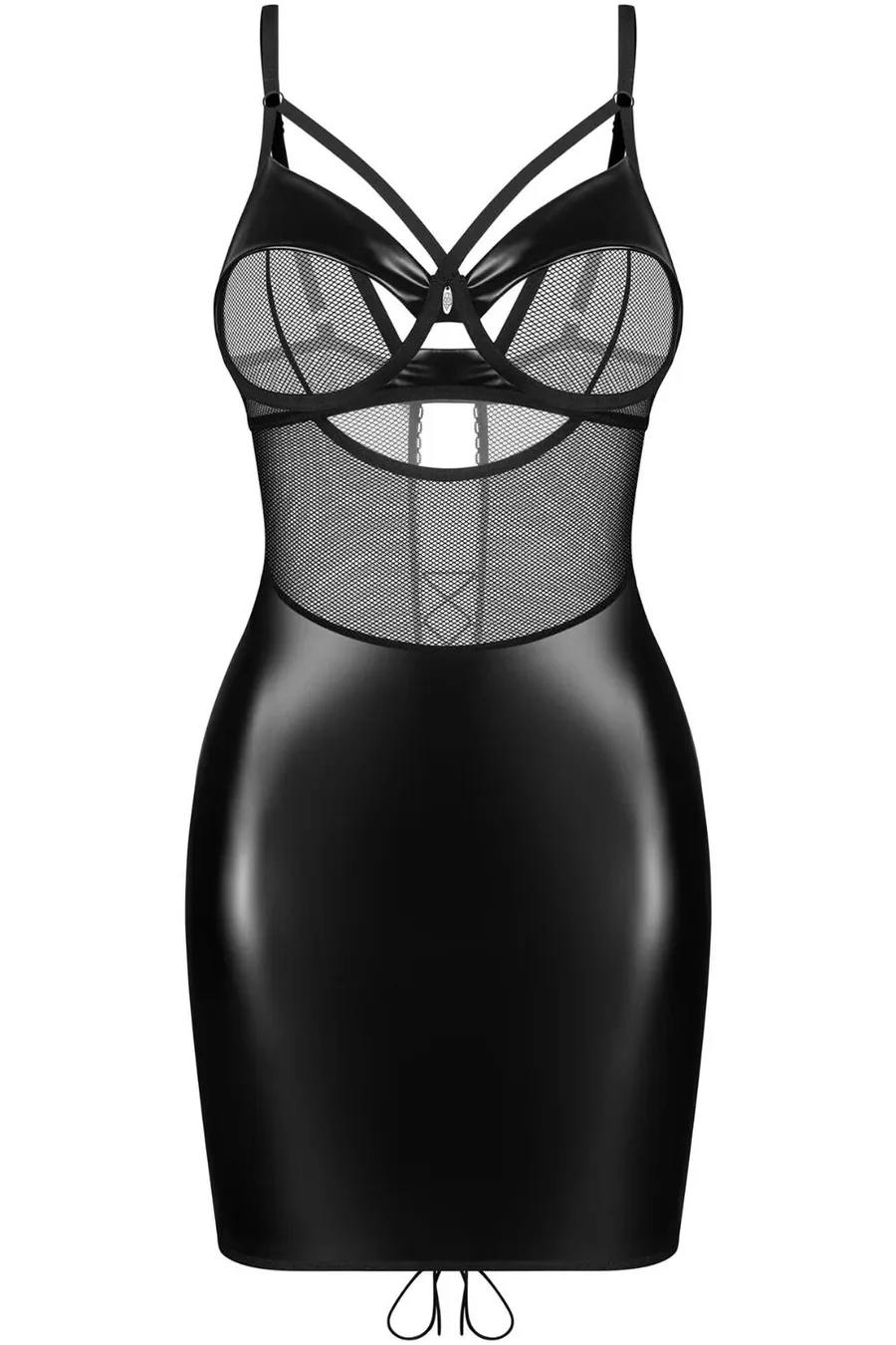Сорочка Obsessive Dominna chemise & thong L/XL
