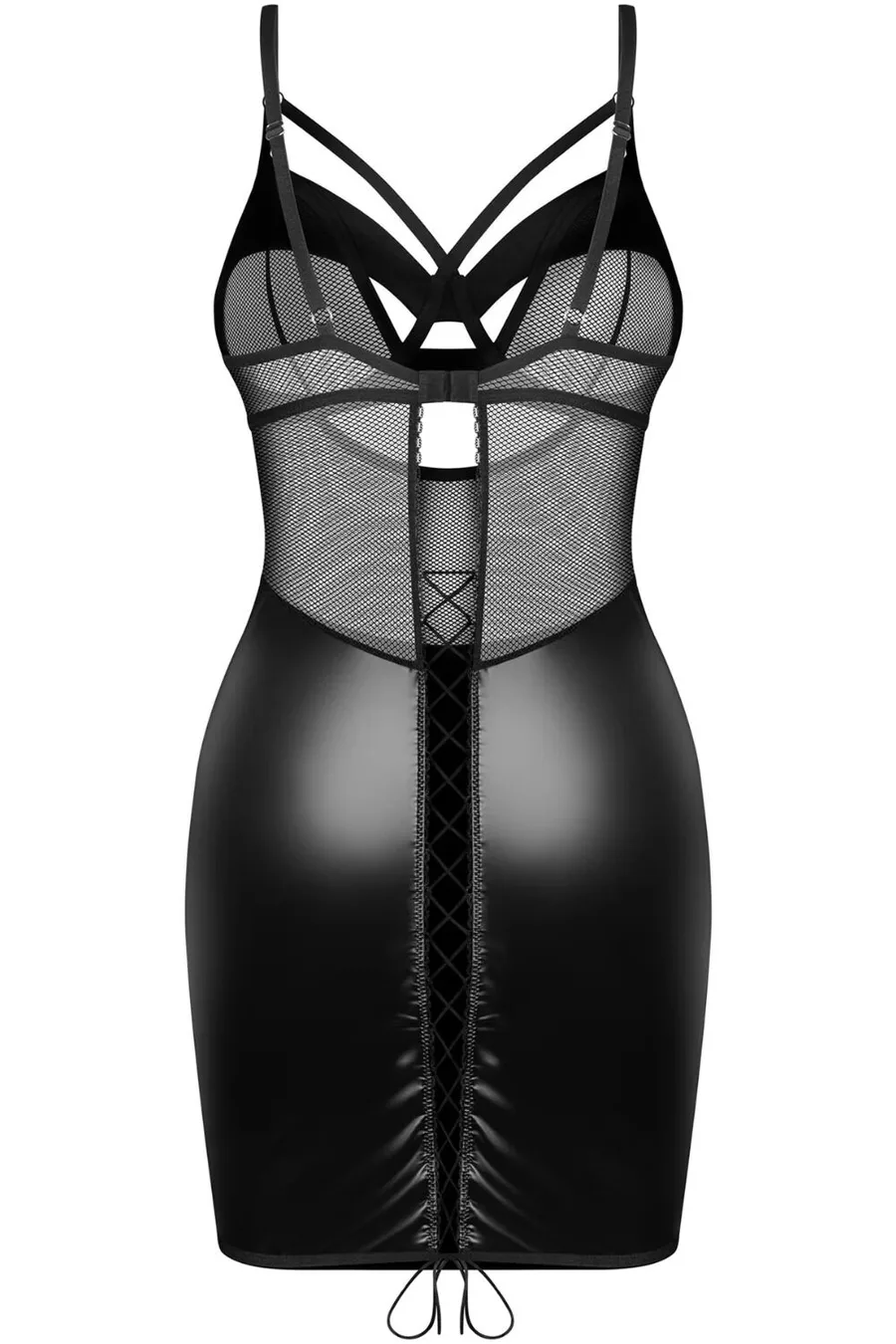 Сорочка Obsessive Dominna chemise & thong 2XL/3XL