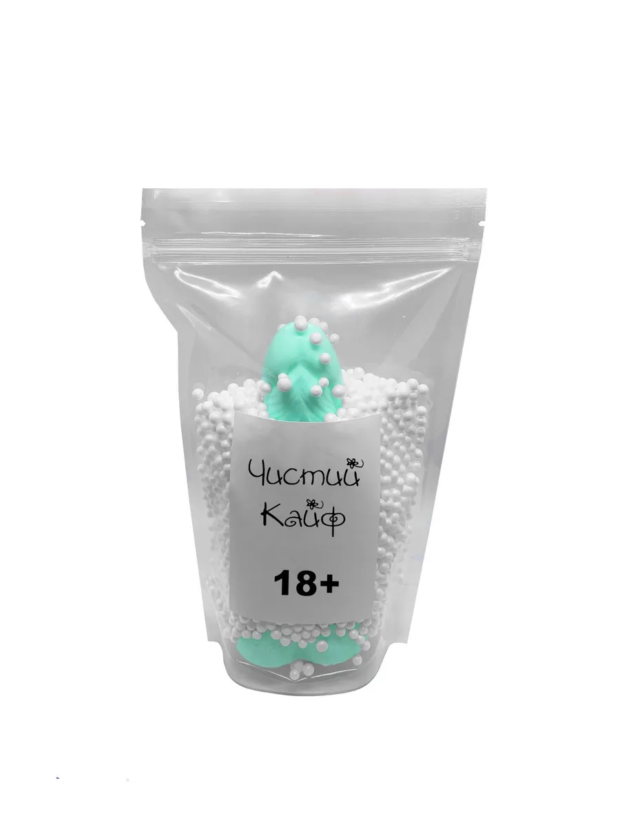 Мило у формі пеніса Чистий Кайф Turquoise size L, крафтове мило-член, натуральне
