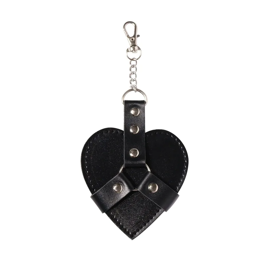 Брелок на карабіні для ключів Art of Sex Chained Heart, Чорний