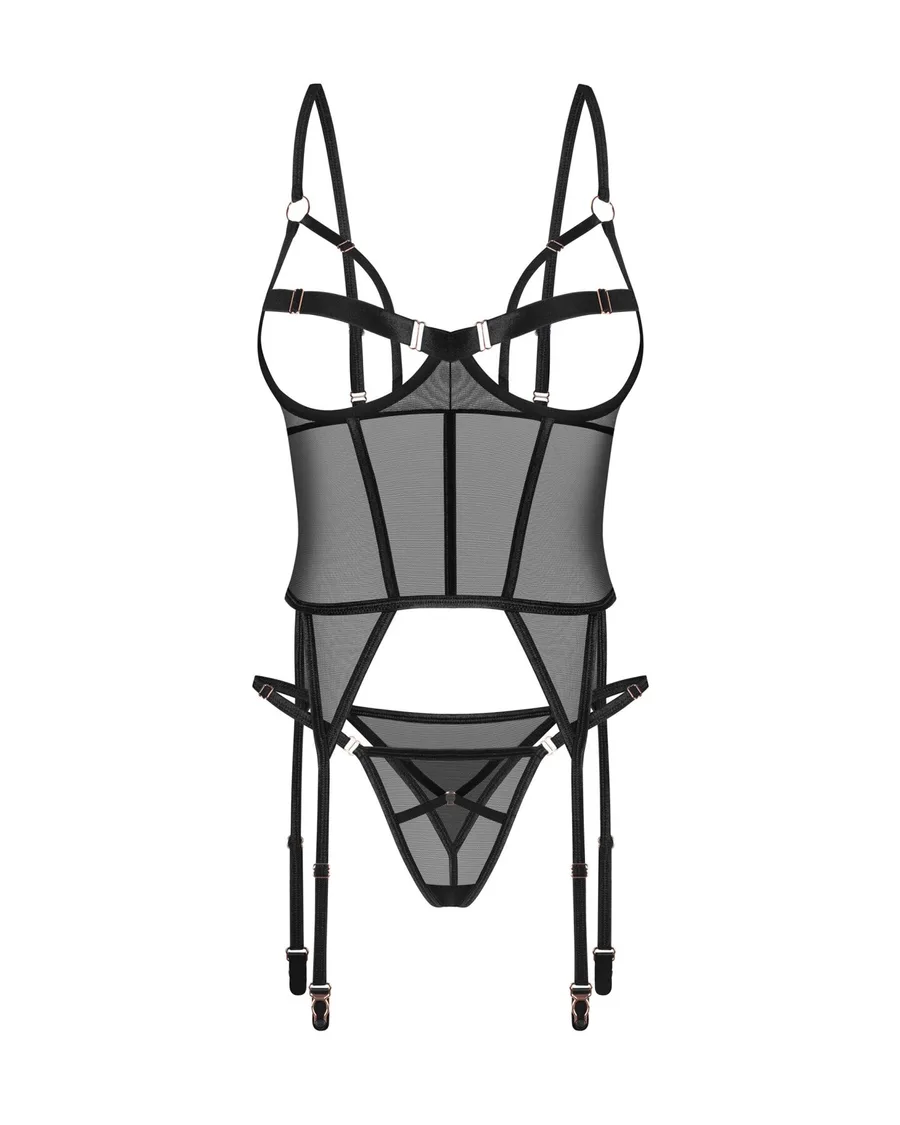 Корсет Obsessive Euridia corset & tanga M/L