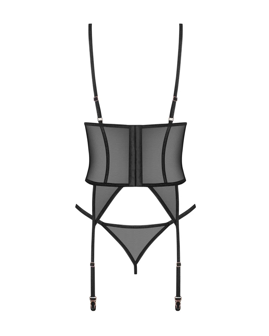 Корсет Obsessive Euridia corset & tanga M/L