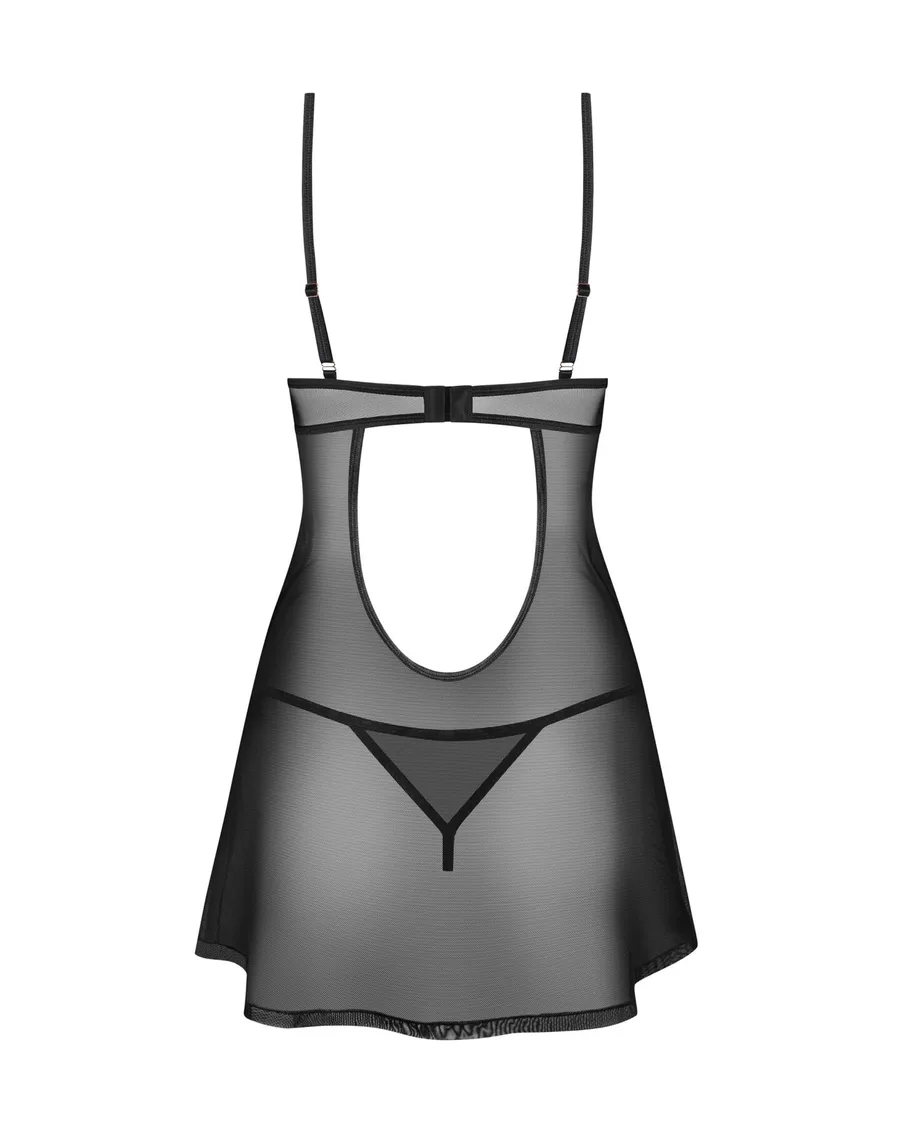 Сорочка Obsessive Euridia chemise & tanga M/L