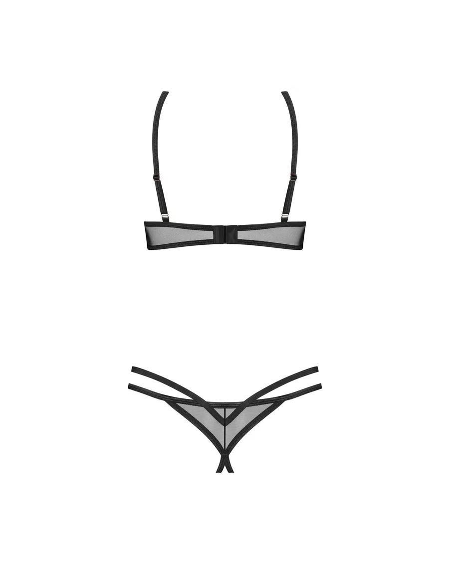Комплект Obsessive Euridia 2-pcs crotchless set XS/S